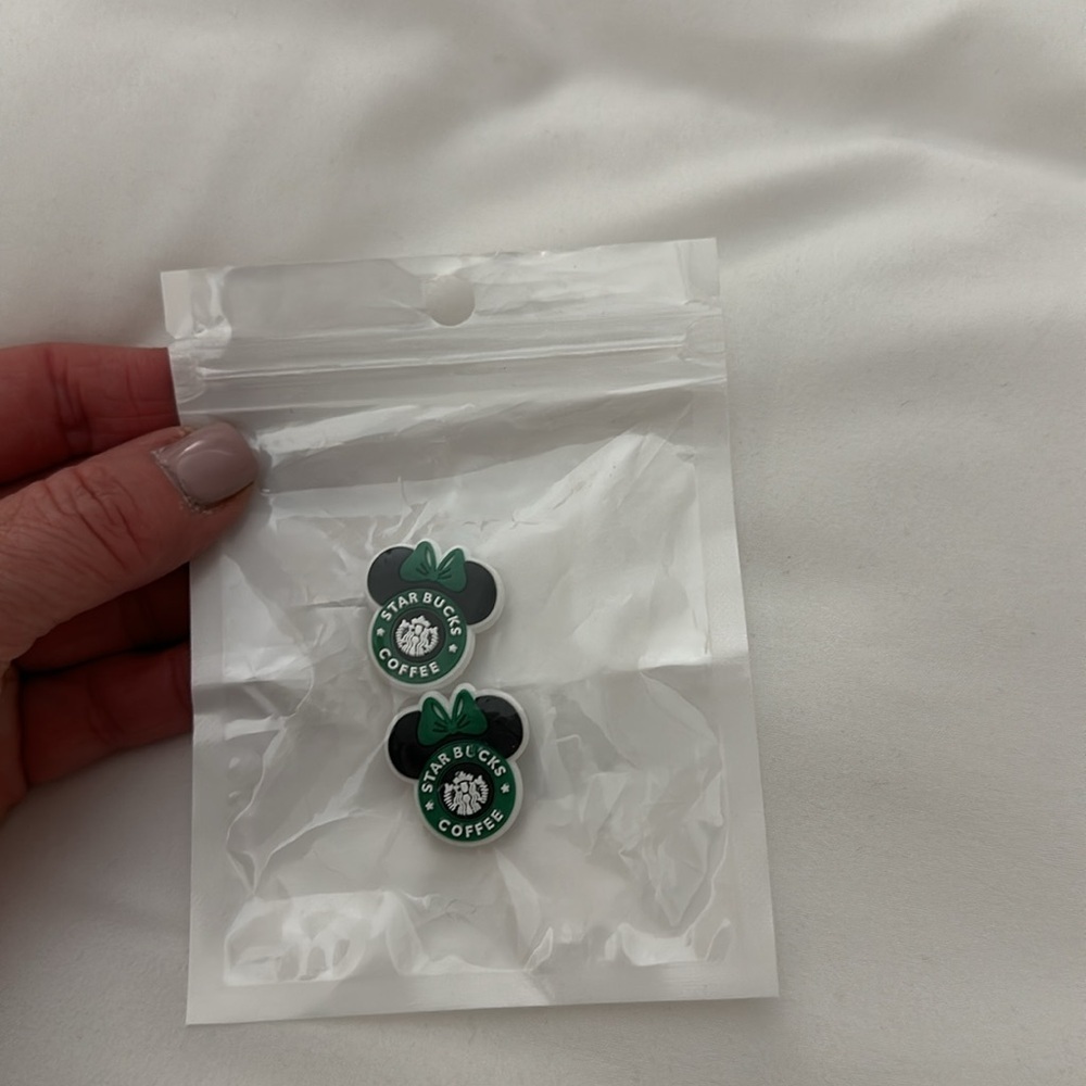 Minnie Mouse Disney Starbucks Shoe Charms for Shoes NWT